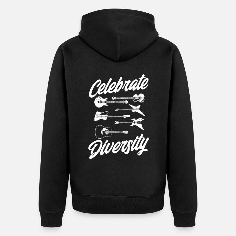 Célébrez la diversité - Veste à capuche bio Premium Unisexe - noir