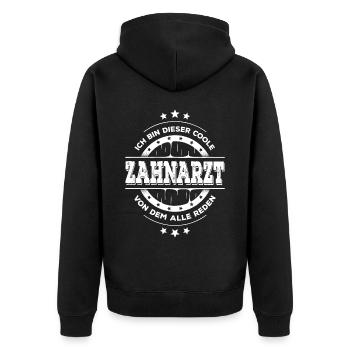 Zahnarzt Kollegen Geburtstag Zahnmedizin Geschenk - Unisex Premium Bio Zip Hoodie - Schwarz - Hinten - Nico (187cm)
