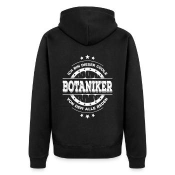 Botaniker Kollegen Geburtstag Botanik Geschenk - Unisex Premium Bio Zip Hoodie - Schwarz - Hinten - Nico (187cm)