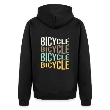 Bicyclette - Veste à capuche bio Premium Unisexe - noir - Dos - Nico (187cm)