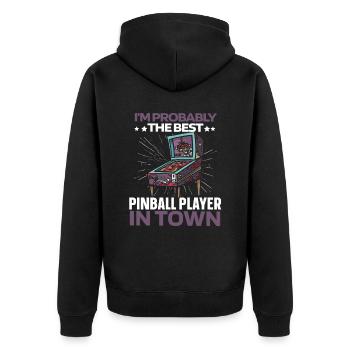 Pinball Arcade Machine - Veste à capuche bio Premium Unisexe - noir - Dos - Nico (187cm)