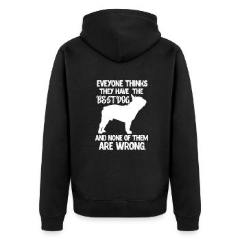 Carlin Chien Chien Ami Pet Pug Pug Pug Cadeau - Veste à capuche bio Premium Unisexe - noir - Dos - Nico (187cm)
