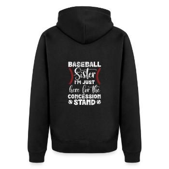 Baseball Soeur Frère Frères et Sœurs Cadeau - Veste à capuche bio Premium Unisexe - noir - Dos - Nico (187cm)