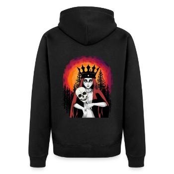 Dark Fantasy Demon Sorcière Satan Horreur sataniste - Veste à capuche bio Premium Unisexe - noir - Dos - Nico (187cm)
