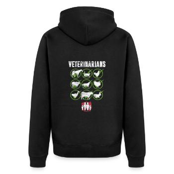 Vétérinaire vétérinaire Cadeau vétérinaire - Veste à capuche bio Premium Unisexe - noir - Dos - Nico (187cm)