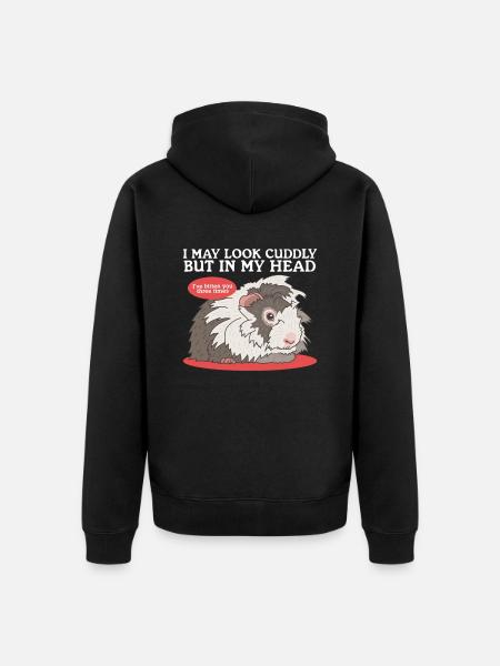 Cadeau cochon d’Inde - Veste à capuche bio Premium Unisexe - noir