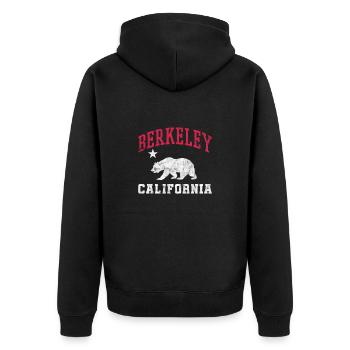 Berkeley Californie États-Unis Amérique Cadeau de Noël - Veste à capuche bio Premium Unisexe - noir - Dos - Nico (187cm)