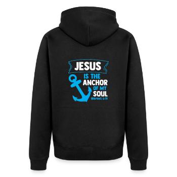 Foi Chrétien Jésus-Christ Bible Religion Dieu - Veste à capuche bio Premium Unisexe - noir - Dos - Nico (187cm)
