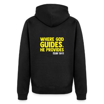 Christianisme Chrétiens Foi Églises Christ Bible - Veste à capuche bio Premium Unisexe - noir - Dos - Nico (187cm)