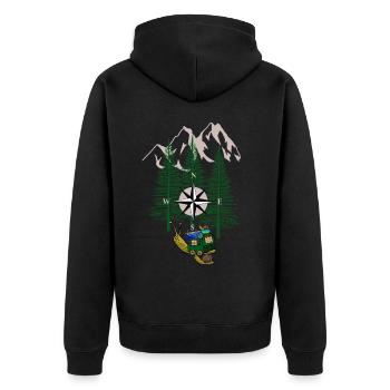 Holiday Family Holiday Leisure Family Schnecke - Unisex Premium Organic Zip Hoodie - black - Back - Nico (187cm)