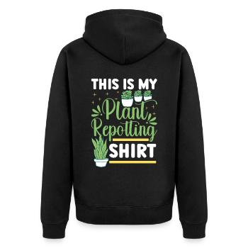 Plant Lovers Gardening Garden Gardeners - Unisex Premium Organic Zip Hoodie - black - Back - Nico (187cm)