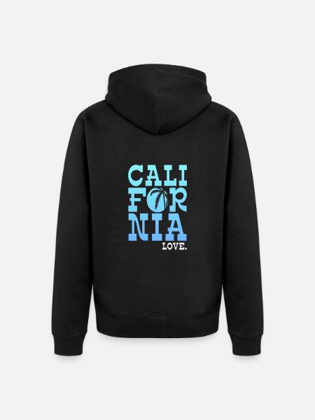 Kalifornien - Unisex Premium Bio Zip Hoodie - Schwarz