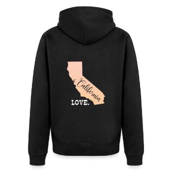 Californie - Veste à capuche bio Premium Unisexe - noir - Dos - Nico (187cm)