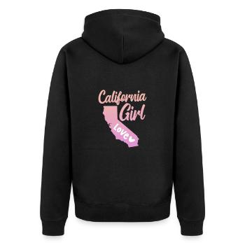 Californie - Veste à capuche bio Premium Unisexe - noir - Dos - Nico (187cm)