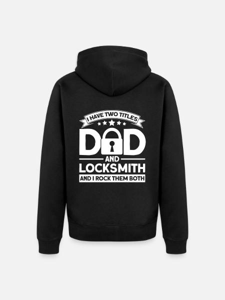 Locksmith Lock Picking Employee Locksmith - Unisex Premium Organic Zip Hoodie - black