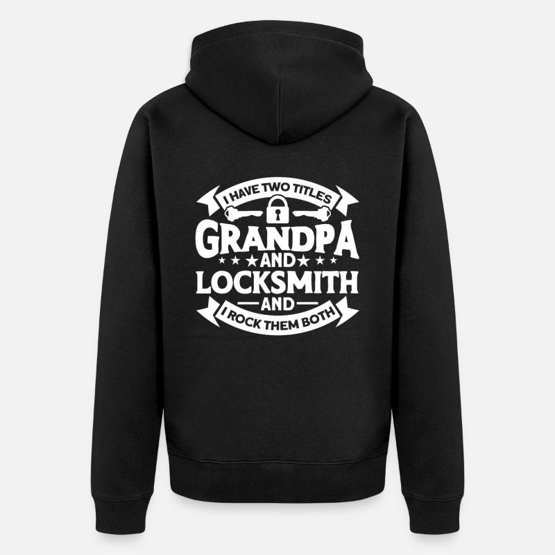 Locksmith Lock Picking Employee Locksmith - Unisex Premium Organic Zip Hoodie - black