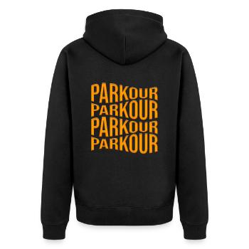 Parkour - Veste à capuche bio Premium Unisexe - noir - Dos - Nico (187cm)