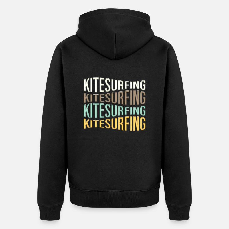 Kite Surf - Veste à capuche bio Premium Unisexe - noir