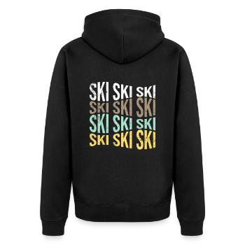 ski - Veste à capuche bio Premium Unisexe - noir - Dos - Nico (187cm)