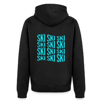 ski - Veste à capuche bio Premium Unisexe - noir - Dos - Nico (187cm)