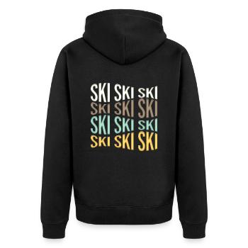ski - Veste à capuche bio Premium Unisexe - noir - Dos - Nico (187cm)