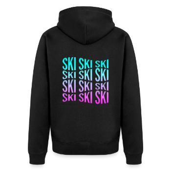 ski - Veste à capuche bio Premium Unisexe - noir - Dos - Nico (187cm)
