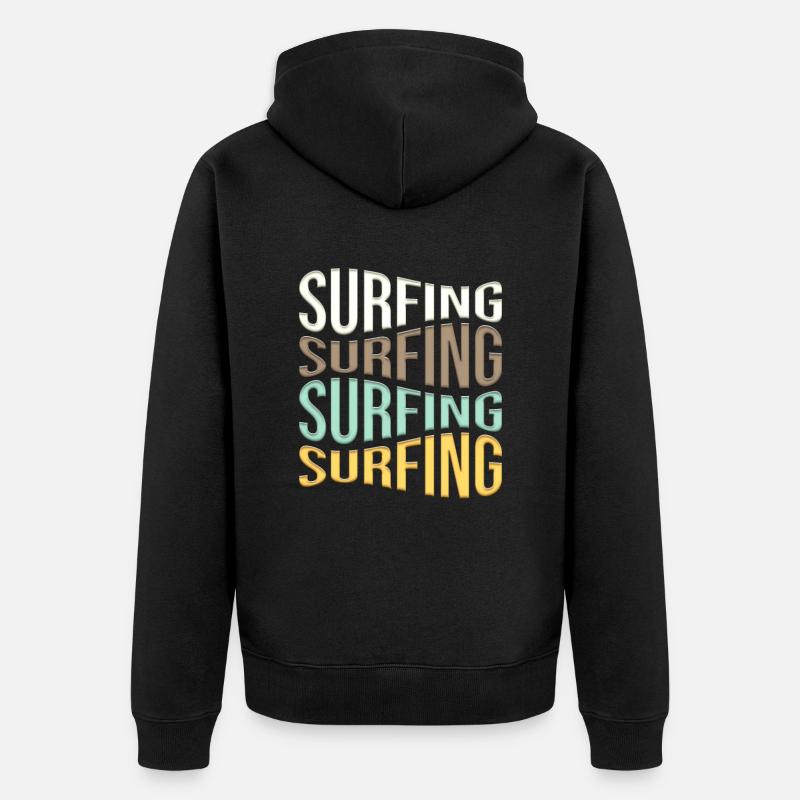 Surf - Veste à capuche bio Premium Unisexe - noir