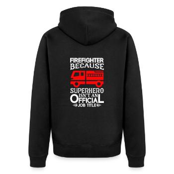 Pompiers Pompier pompier Extincteur - Veste à capuche bio Premium Unisexe - noir - Dos - Nico (187cm)