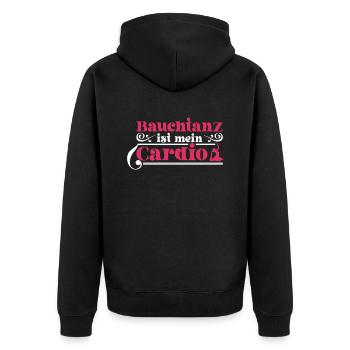 Bauchtanz Ist Mein Cardio - Bauchtänzerin - Unisex Premium Bio Zip Hoodie - Schwarz - Hinten - Nico (187cm)