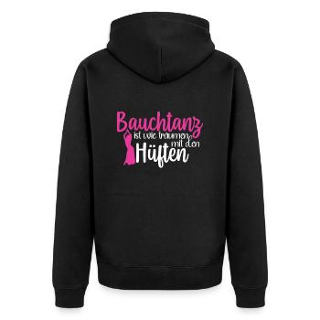 Bauchtanz Ist Träumen Mit Den Hüften Bauchtänzerin - Unisex Premium Bio Zip Hoodie - Schwarz - Hinten - Nico (187cm)
