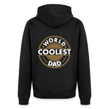 Retro Vintage Daddy 60s 70s 80s 90 Party Costume - Unisex Premium Organic Zip Hoodie - black - Back - Nico (187cm)