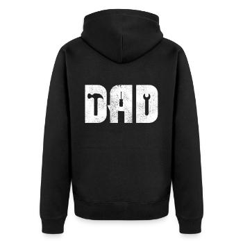 Craftsman Dad, Daddy, Best Dad Daddy Father's Day - Unisex Premium Organic Zip Hoodie - black - Back - Nico (187cm)