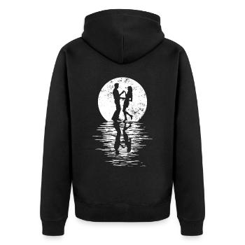 Danseurs Danse Couple Danse, Danse Rumba Renard Tango Salsa - Veste à capuche bio Premium Unisexe - noir - Dos - Nico (187cm)