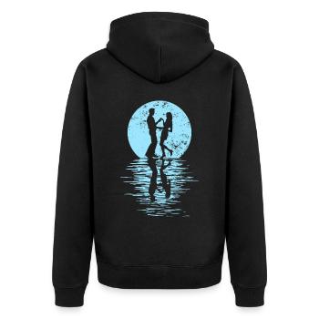 Danseurs Danse Couple Danse, Danse Rumba Renard Tango Salsa - Veste à capuche bio Premium Unisexe - noir - Dos - Nico (187cm)