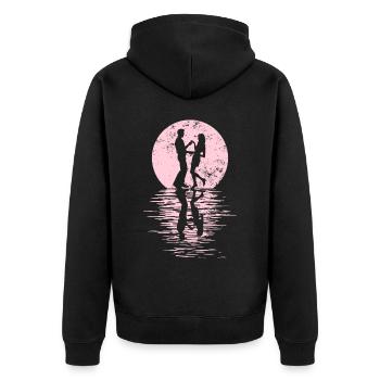Danseurs Danse Couple Danse, Danse Rumba Renard Tango Salsa - Veste à capuche bio Premium Unisexe - noir - Dos - Nico (187cm)