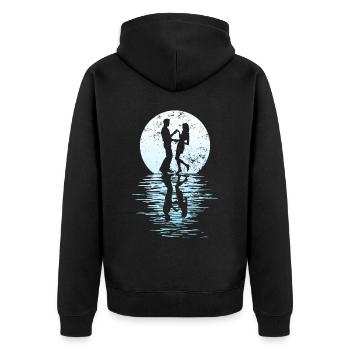 Danseurs Danse Couple Danse, Danse Rumba Renard Tango Salsa - Veste à capuche bio Premium Unisexe - noir - Dos - Nico (187cm)