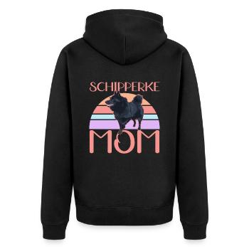 Schipperke Maman Propriétaire de Chien Propriétaire Chien Cadeau - Veste à capuche bio Premium Unisexe - noir - Dos - Nico (187cm)