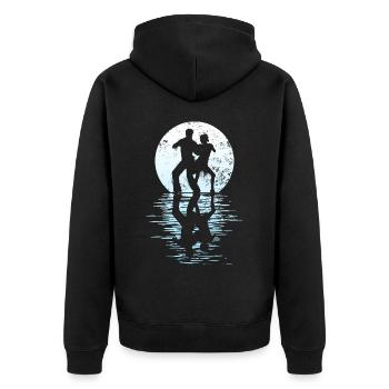 Danseurs Danse Couple Danse, Danse Rumba Renard Tango Salsa - Veste à capuche bio Premium Unisexe - noir - Dos - Nico (187cm)