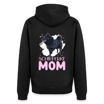 Schipperke Mom Dog Mama Dog Owner Cadeau - Veste à capuche bio Premium Unisexe - noir - Dos - Nico (187cm)