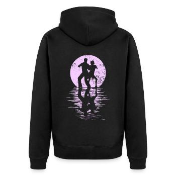 Danseurs Danse Couple Danse, Danse Rumba Renard Tango Salsa - Veste à capuche bio Premium Unisexe - noir - Dos - Nico (187cm)