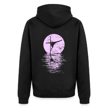 Pole Dance Dancer, Pole Dance, Pole Dancing - Unisex Premium Organic Zip Hoodie - black - Back - Nico (187cm)