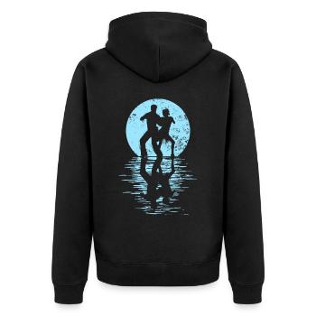 Danseurs Danse Couple Danse, Danse Rumba Renard Tango Salsa - Veste à capuche bio Premium Unisexe - noir - Dos - Nico (187cm)