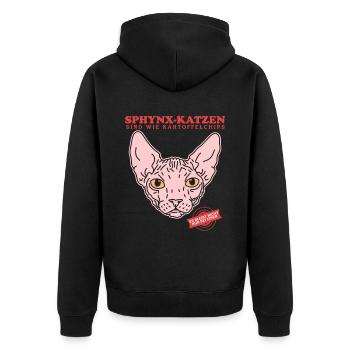 Sphynx Cat Chat Propriétaire Cat Cadeau - Veste à capuche bio Premium Unisexe - noir - Dos - Nico (187cm)