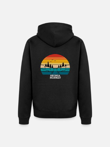 Skorga Norway - Unisex Premium Organic Zip Hoodie - black