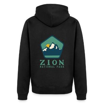 Parc national de Zion Utah Randonnée Camping en plein air - Veste à capuche bio Premium Unisexe - noir - Dos - Nico (187cm)