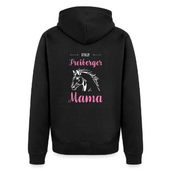 Freiberger I Pony Horse Dictant Motif pour cavalier - Veste à capuche bio Premium Unisexe - noir - Dos - Nico (187cm)