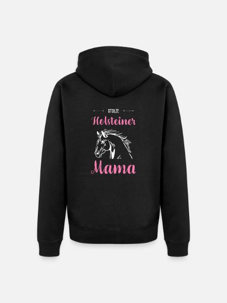 Holsteiner I Pony Horse Saying Motif for Rider - Unisex Premium Organic Zip Hoodie - black