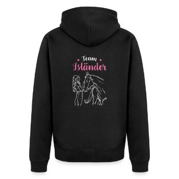 Islandais I Pony Cheval Dictant Motif pour Cavalier - Veste à capuche bio Premium Unisexe - noir - Dos - Nico (187cm)