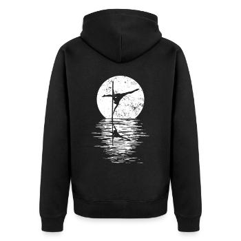 Pole Dance Dancer, Pole Dance, Pole Dancing - Unisex Premium Organic Zip Hoodie - black - Back - Nico (187cm)