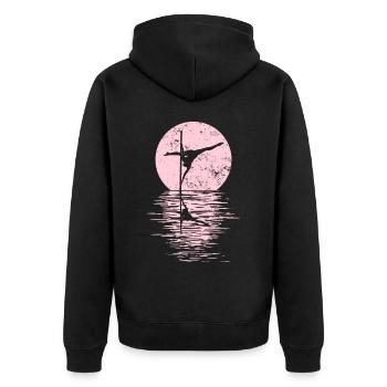 Pole Dance Dancer, Pole Dance, Pole Dancing - Unisex Premium Organic Zip Hoodie - black - Back - Nico (187cm)